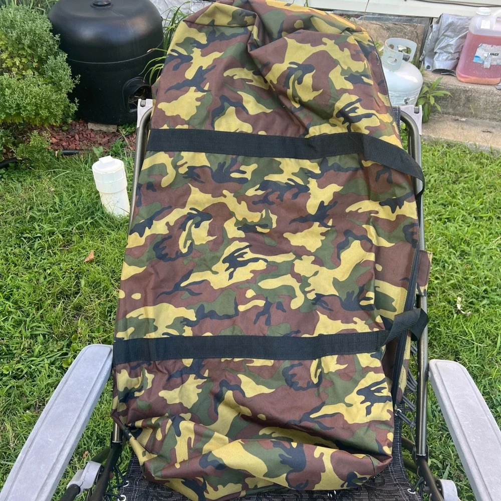 PariSun Camouflage Large Duffel Bag Travel Gym Woodland Camo Canvas